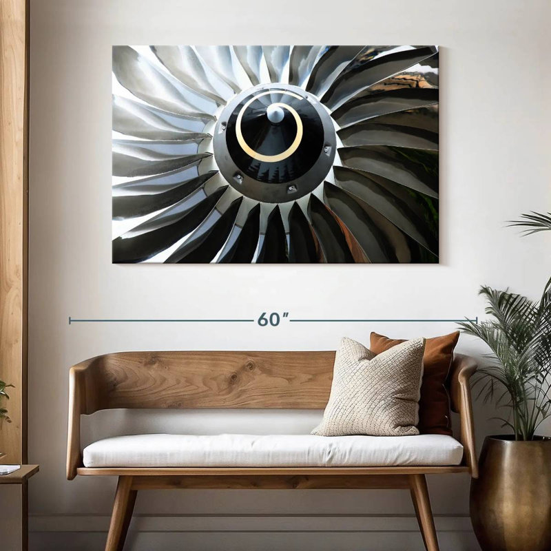 Mehar Shiny Jet Turbine, 32" H x 48" W