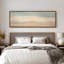 Impression sur toile encadrée extra large bleu doux beige rosé minimaliste minimaliste-170199941-170199942