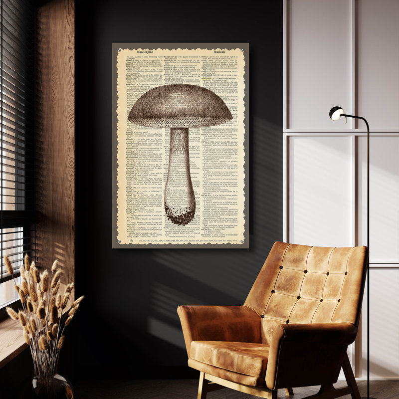 «Mushroom» par Erin Clark, art mural en verre acrylique, H 36 po x l 24 po x P 0,2 po