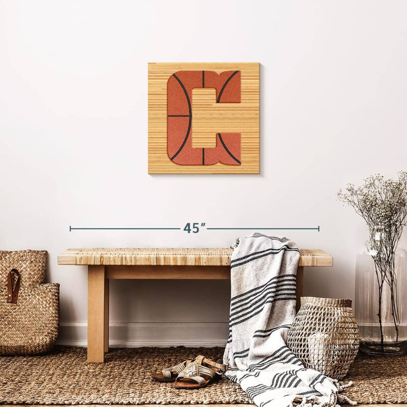 «Basketball C Alphabet» sur toile, H 20 po x l 20 po x P 1,25 po