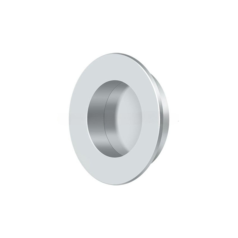 Deltana FP178U26 1-7/8" Diameter Pocket Door Round Flush Pull Polished Chrome, 1 7/8", Polished Chrome