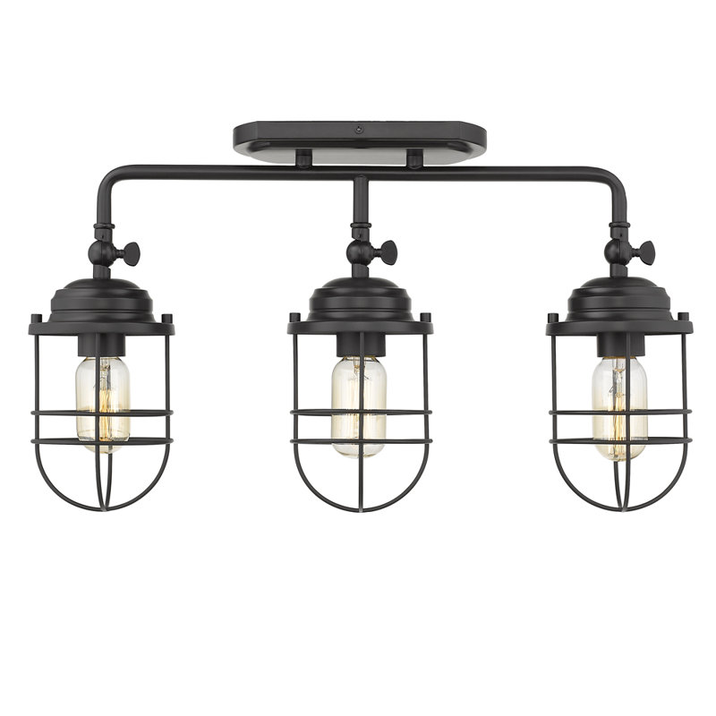 Lustre géométrique à 3 lumières Lylah, Noir mat