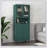 Tall Storage Show Cabinet with 2 Glass Display Door & 2 Doors, Tall Kitchen Pantry Cabinet