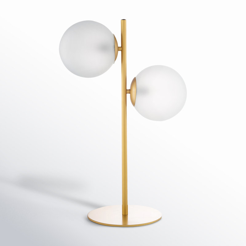 Dianna Metal Table Lamp, Gold, 20.5" H x 8" W x 6" D
