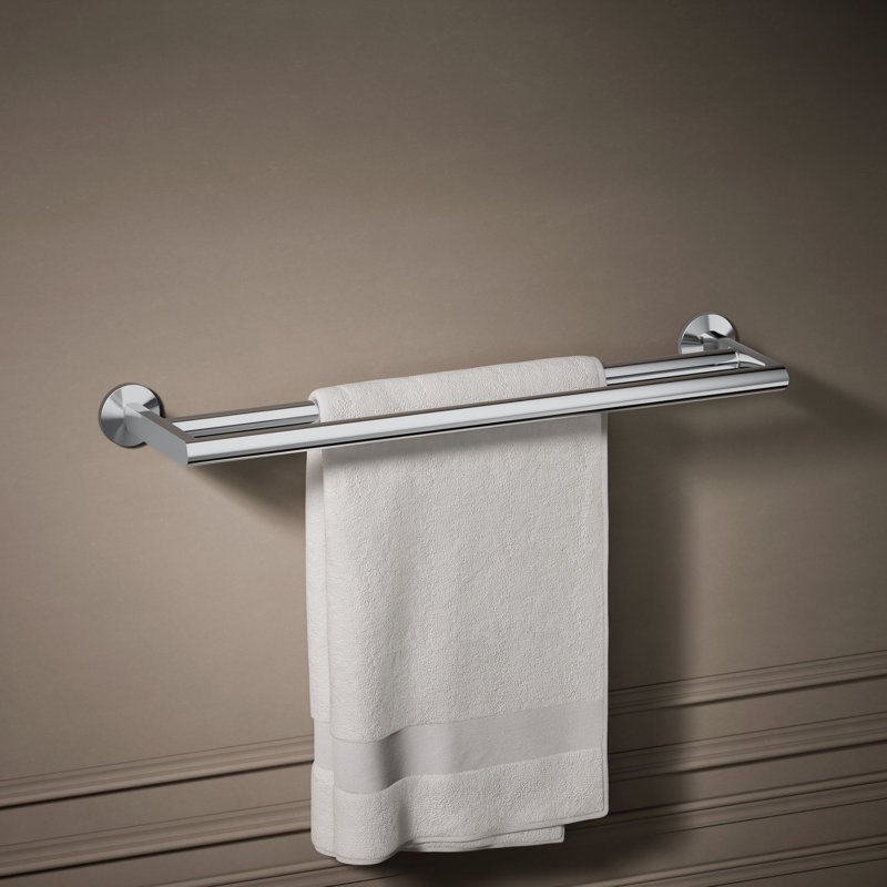 Porte-serviettes double Components ™, Chrome poli