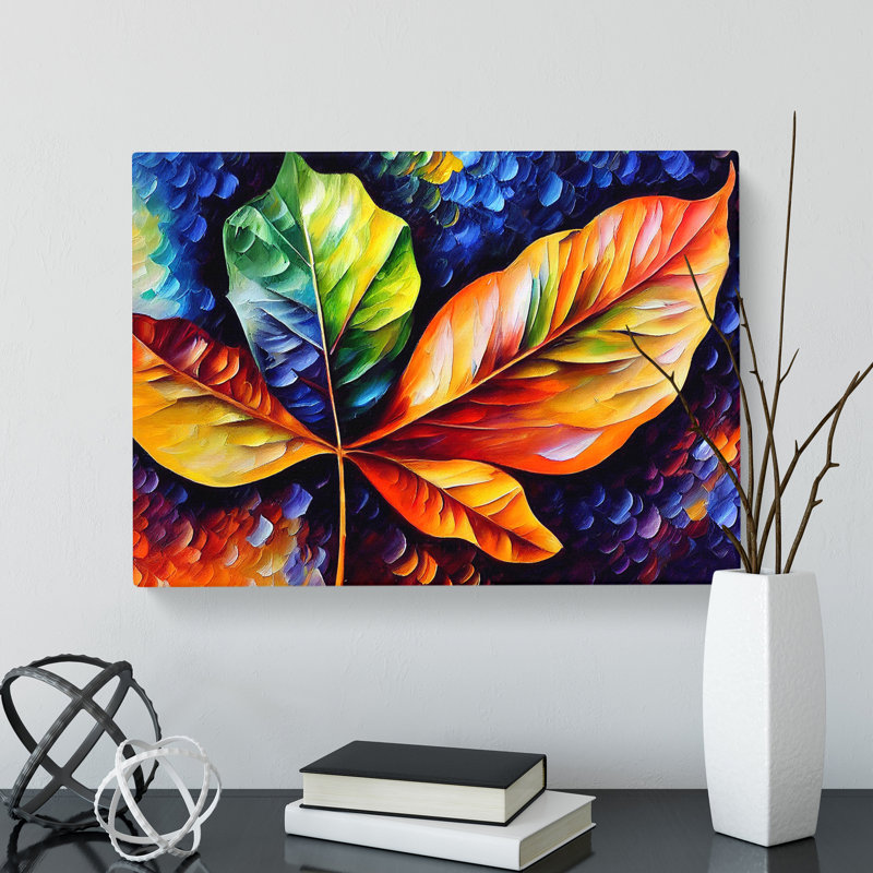 Glimmering Leaf Vol.5 - Wrapped Canvas, 40cm H x 60cm W x 3cm D