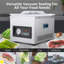 Machine de scellage de pompe à air de chambre commerciale et domestique - Barres de scellage de 10,2 po et 12 po - Acier inoxydable - Contrôle par micro-ordinateur - Pompe 180W-320W - Solution d'emballage alimentaire fiable - 110V