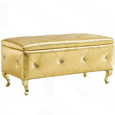 Upholstered Storage Ottoman Bench For Bedroom by Latitude Run