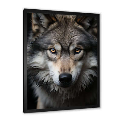 Portrait de loup gris et blanc I Portrait de loup gris et blanc I - animaux, art mural salon