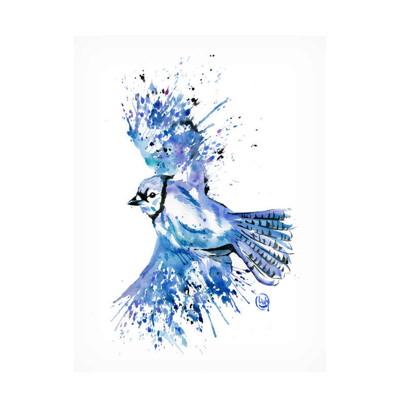Lisa Whitehouse Blue Jay  Canvas Art, 19" H x 14" W