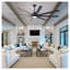 84 Inch Super Large Black Ceiling Fan with Remote Control, 8 Aluminium Blades, Reversible DC Motor & Integrated LED Light - Energy Efficient for Large Rooms