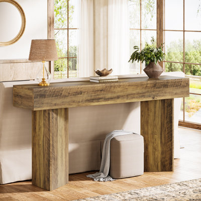 Console en bois de 63 pouces pour vestibule, vestibule et vestibule