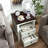 Winston Porter Farmhouse Charging Nightstand – 2 Drawers + Open Cabinet, 18"x18"x24" – Multi-Use End Table for Living Room, Bedroom or Office-1645069056-1645040093