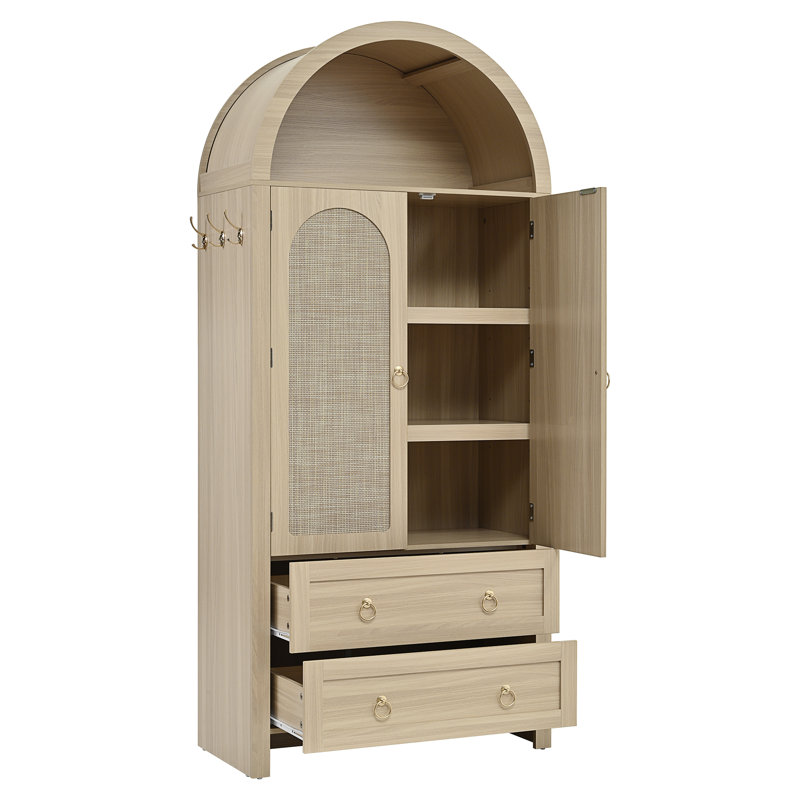 2 Door Wardrobe, Oak