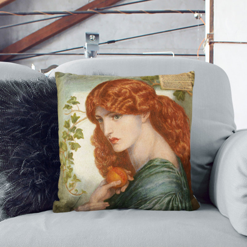 Proserpine Square Throw Cushion, 55cm H x 55cm W x 20cm D, Stone