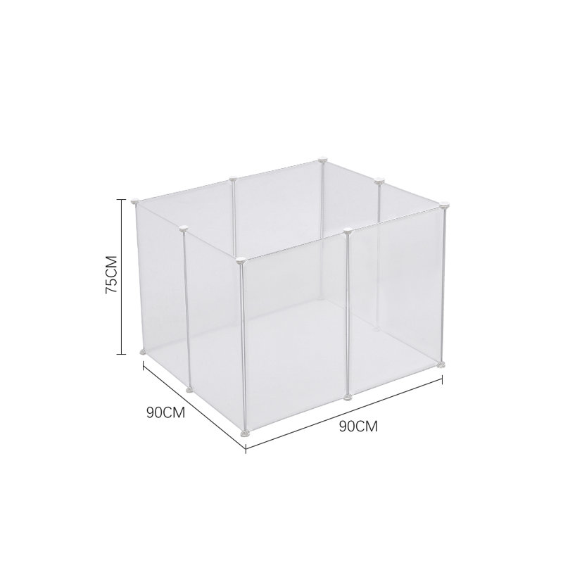 Plastic；Metal Free Standing Pet Gate, 90 cm
