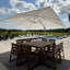 Parasol en porte-à-faux rectangulaire pivotant à gauche et à droite de 360 ° avec rotation à 360 ° 12 'x 9' avec base et rotation à 360 degrés-11129433-247891259