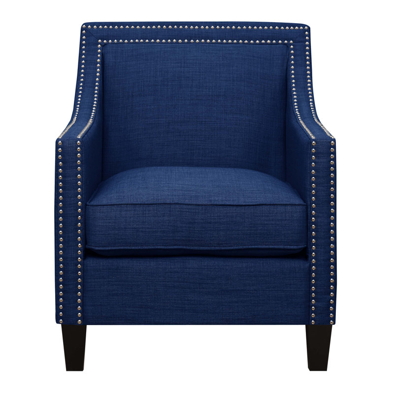 Damira Upholstered Armchair, Blue Chenille