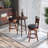 Swivel Upholstered Counter Stool with Solid Wood Frame-1310871310