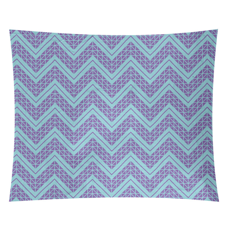 Tapisserie Stephenie, H 27,5 po x l 37,5 po, Sarcelle / Mauve