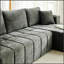 Canapé modulaire en chenille moderne avec méridienne et porte-gobelets pour une détente confortable dans le salon sans assemblage
