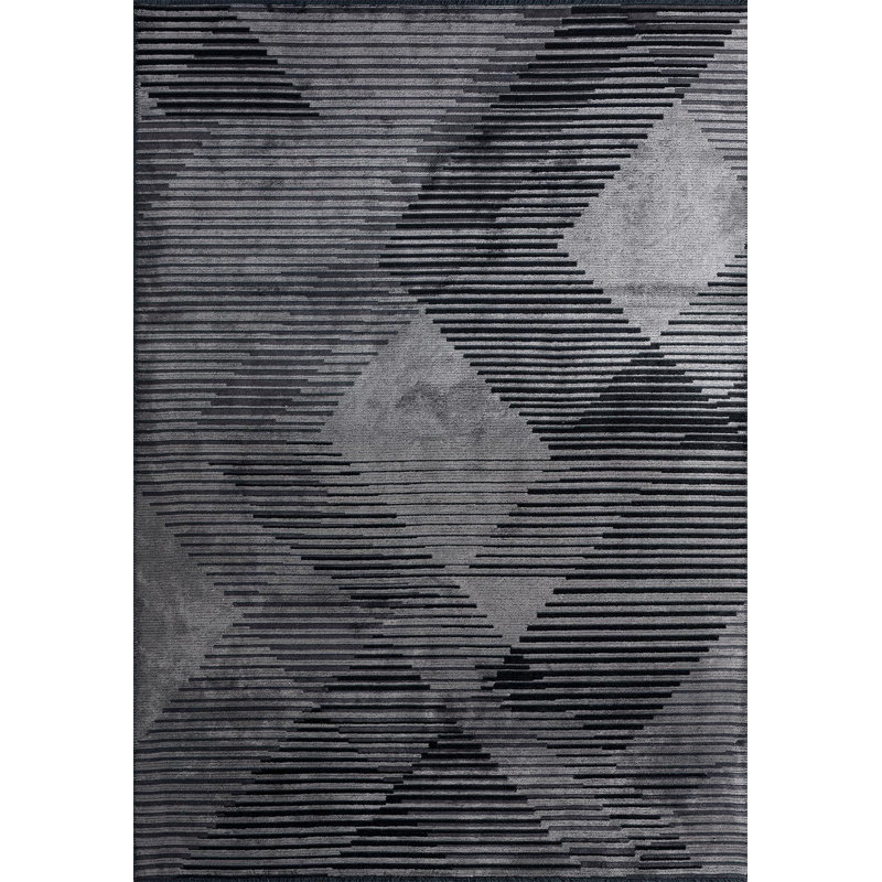 Contemporain à grand losange géométrique asymétrique, Rectangle 9 pi 10 po x 14 pi