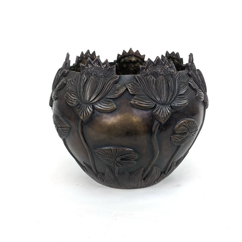 Pot à fleurs bronze