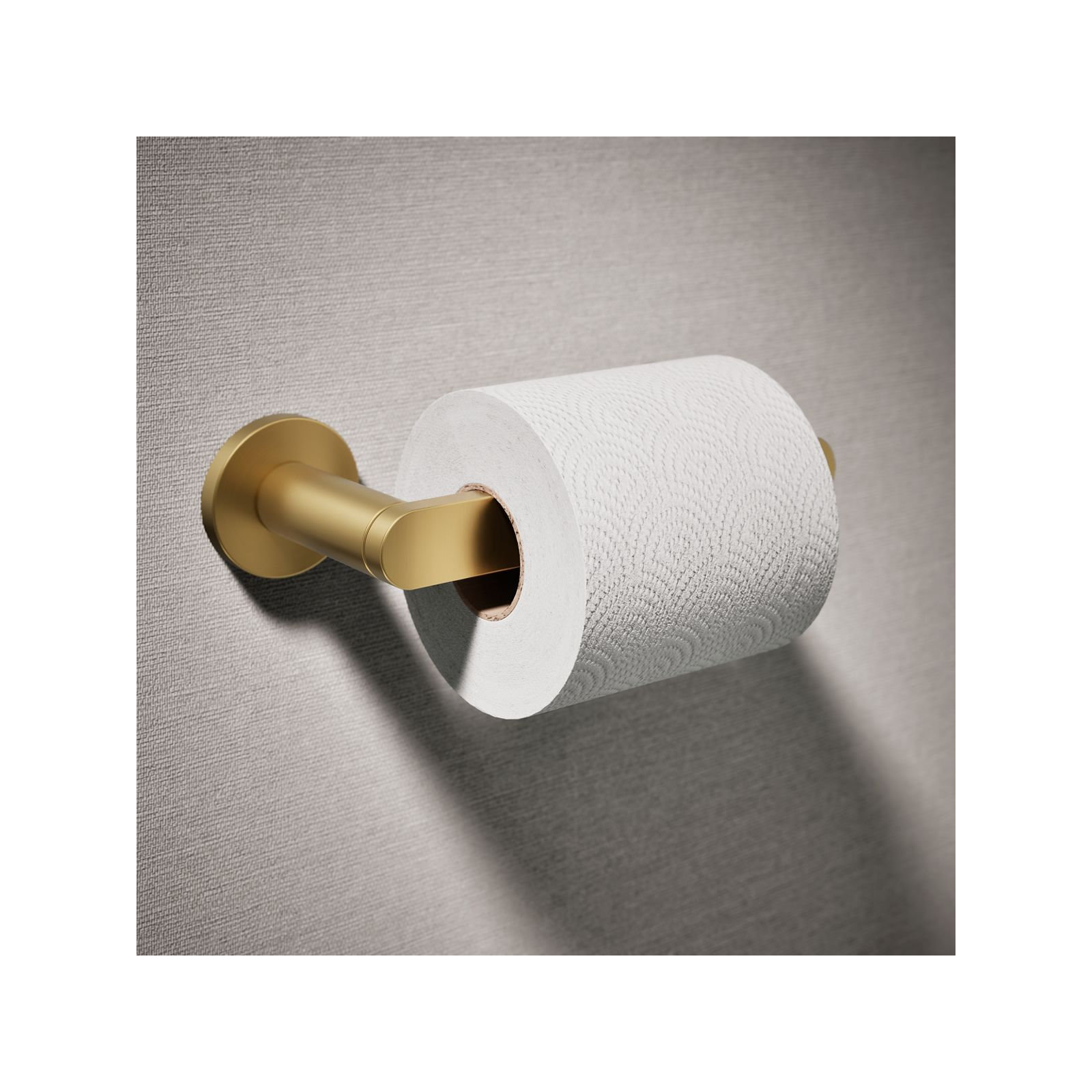 Wall Mount Toilet Paper Holder, Brushed Gold
