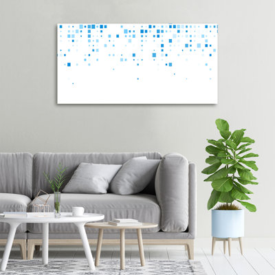 Blue Squares - Wrapped Canvas Print