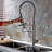 Kitchen Sink Faucet With Pull Down , Brushed Nickel Style, Build Modern In Nickel, User-