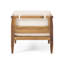 Fauteuil club d'extérieur ASTON avec coussins résistants à l'eau et structure en bois d'acacia pour une assise confortable