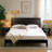 Acacia Serena Solid Wood Nightstand, Mid Century Modern Side Table Bedroom with Storage-594376290