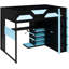 Red Full Size Loft Bed With Gaming Desk, Strip, Charging, And Space - Saving Storage For A Small Bedroom Compact Living Area-382049315