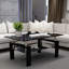 Table basse rectangulaire en verre noir, table basse transparente, tables d'appoint modernes pour le salon, meubles de salon-134894587-134894589
