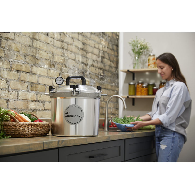 All American Silver 21.5 Quart Aluminum Pressure Cooker Canner