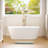 60'' W,69 GALLONS Freestanding Acrylic Soaking  Bathtub With Drain And Overflow Holes