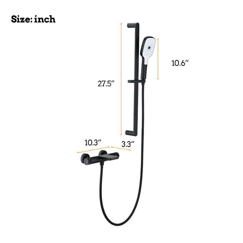 Robinet de baignoire et douche avec valve brute