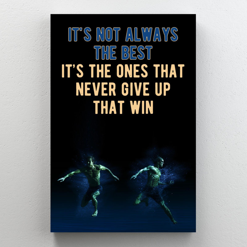 «Swim Its Not Always The Best - 1 pièce Rectangle G« Swim Its Not Always The Best - 1 pièce », reproduction d'art graphique sur toile tendue