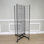 Four-Sided Gridwall Display Rack Black 33.5x33.5x70 "3x4" Grid 4-Way Floor Stand