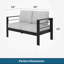 Causeuse de patio en aluminium toutes saisons de 50 po avec structure à coussins épais-1781461692-1781461683