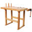 Banc de 40 po pour le travail du bois robuste, charge de 330 lb, poignée ajustable, bois d'hévéa, pour atelier de travail en bois 40 po, poids, idéal pour fabriquer des bijoux dans un espace extérieur