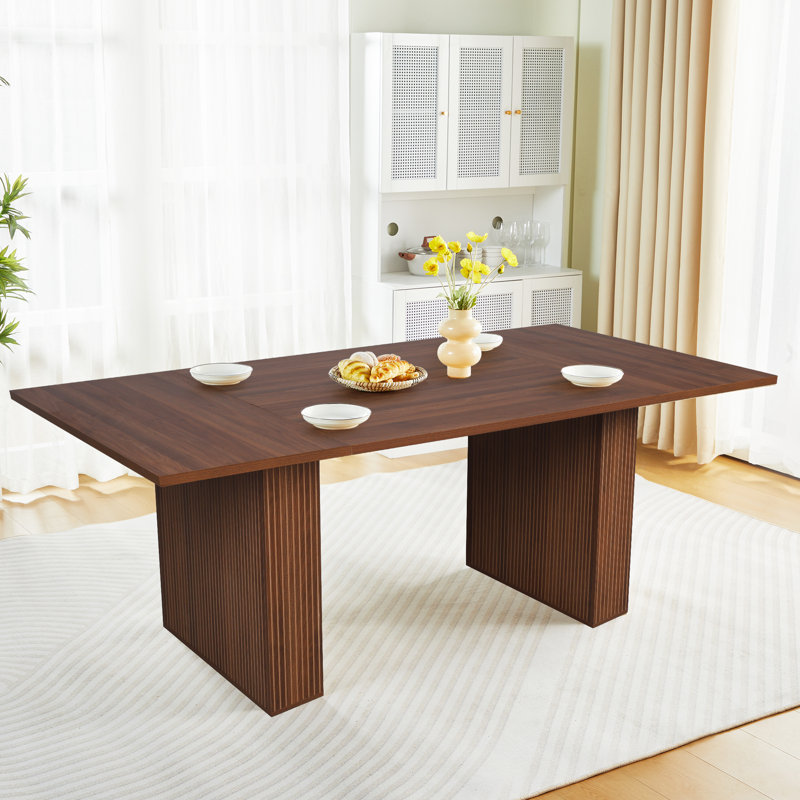 Corenda Rectangular Dining Table, Walnut