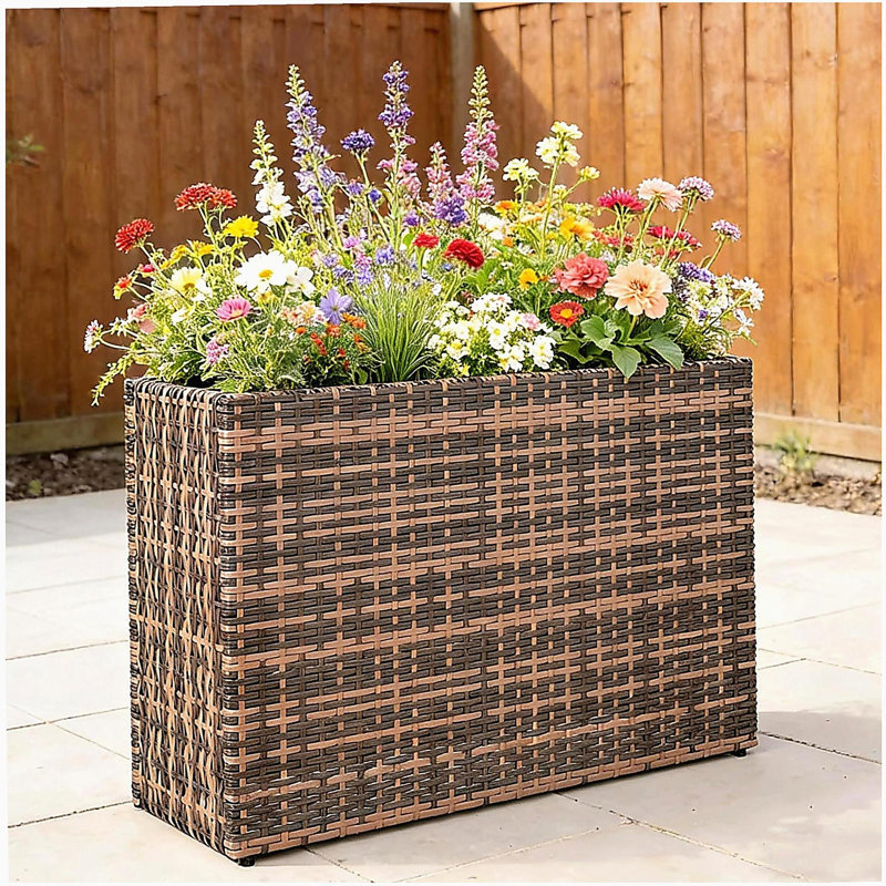 Jardinière surélevée moderne, lit surélevé pour jardin, Brun