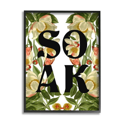 Soak Bathroom Floral, art de la giclée encadrée par Lil 'Rue