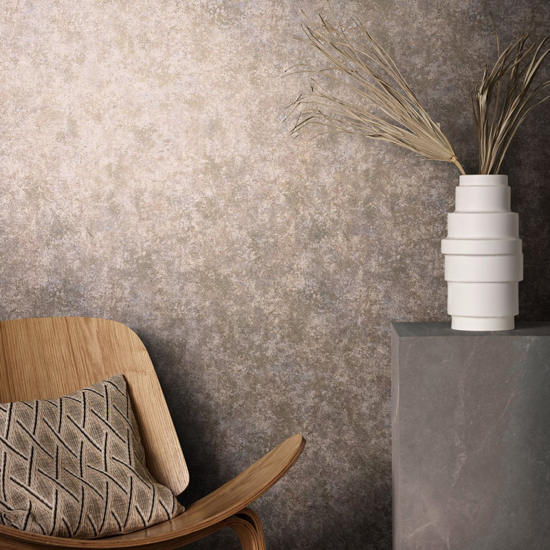 Evelina 10.05m x 70cm Textured Wallpaper Roll, Pink