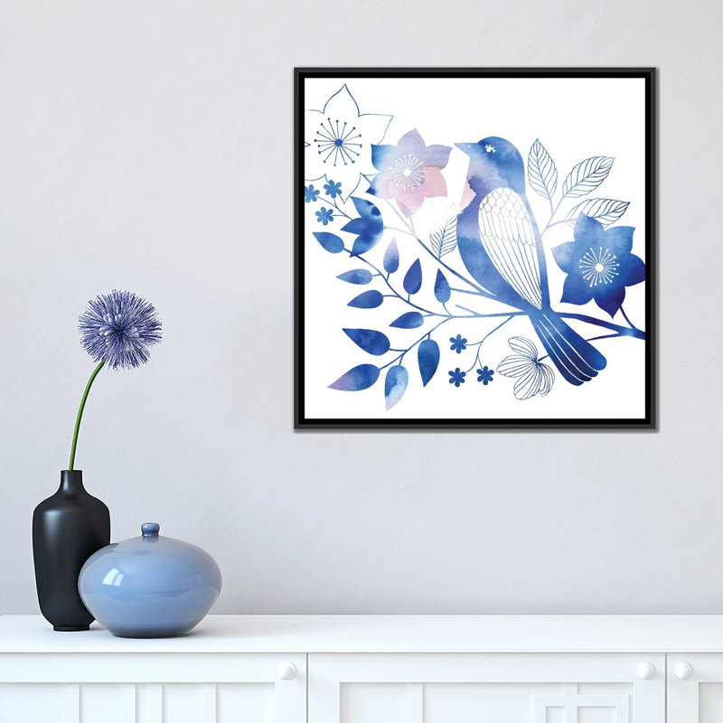 « aviaire twilight iv », reproduction d’impression sur toile, H 26 po x l 26 po x P 1,5 po, Toile avec cadre noir