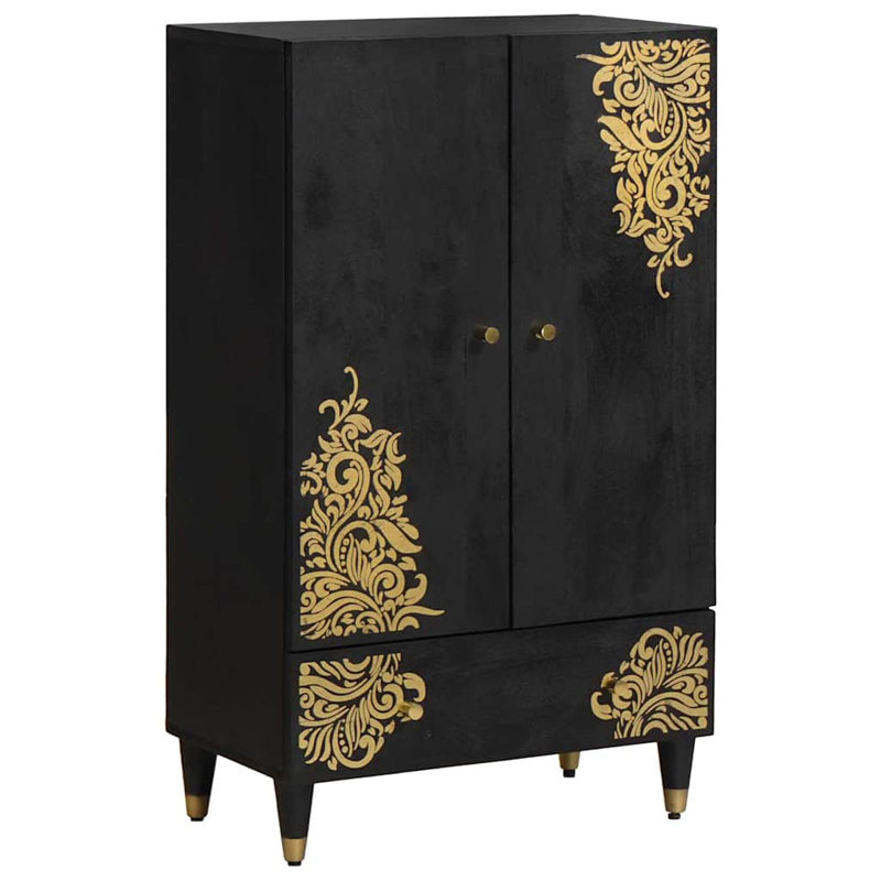 Solid Wood Rectangle Accent Cabinet