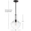 Luminaire suspendu en forme de larme à 1 lumière Raymonde-2032851630-2032851629