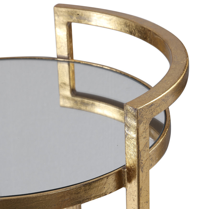 Penfold Mirrored Glass Tray Top End Table