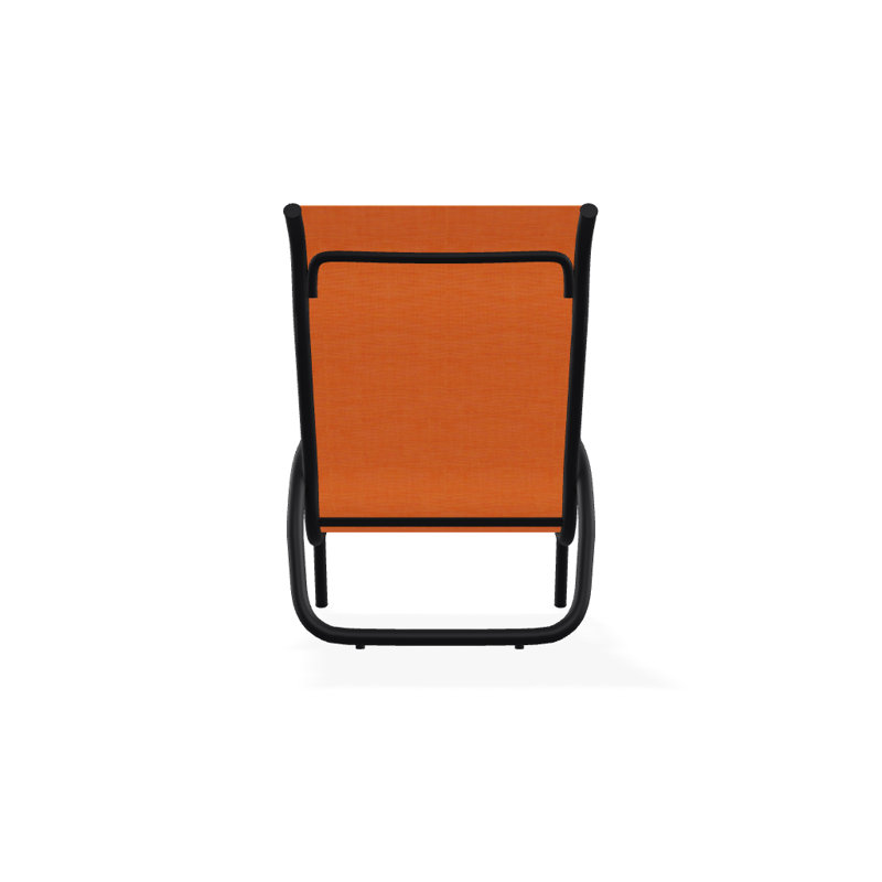 Beach Chair, Textured Black, Canvas Tangerine Sunbrella® Canvas